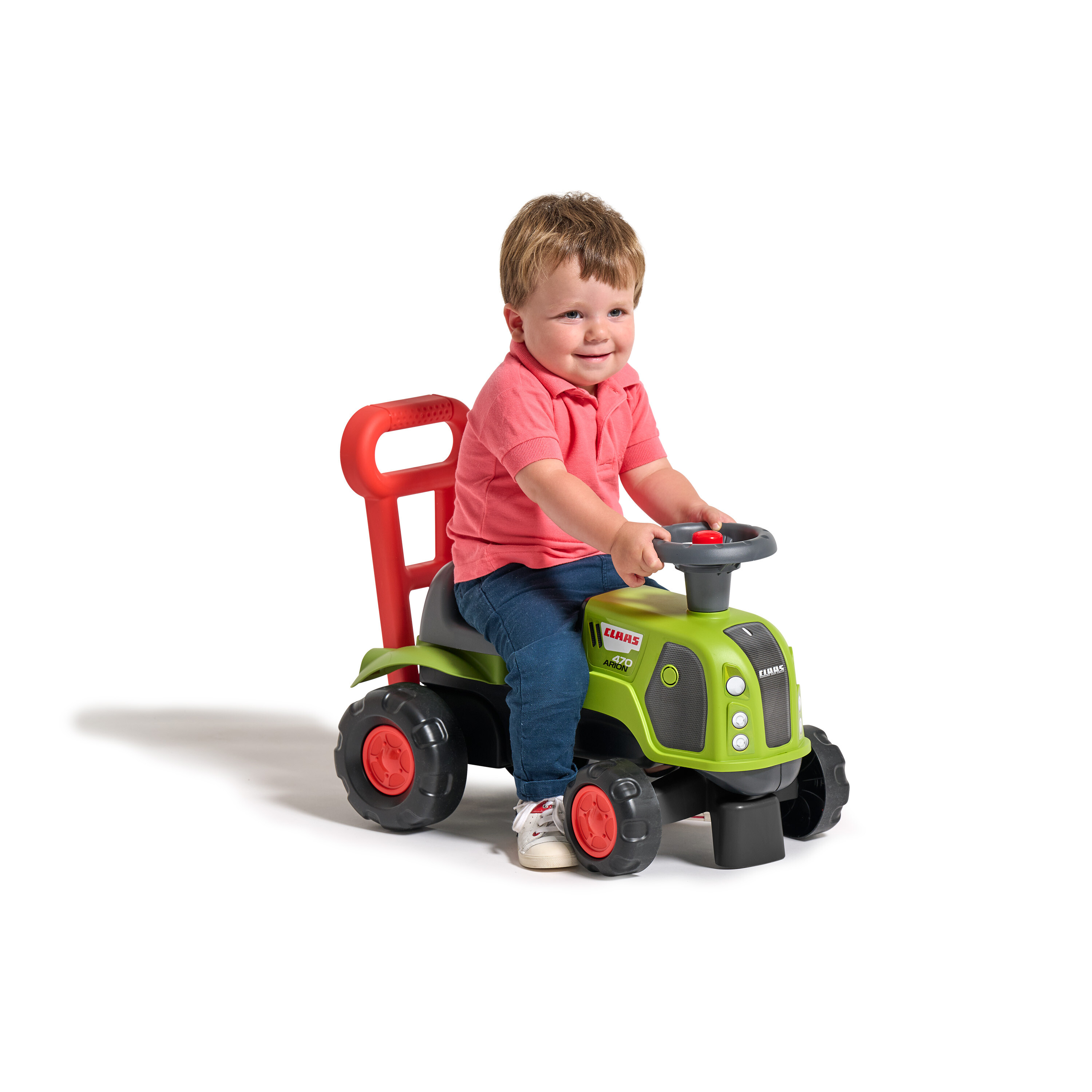 Traktor med rat, horn og skubbehåndtag Claas FALK
