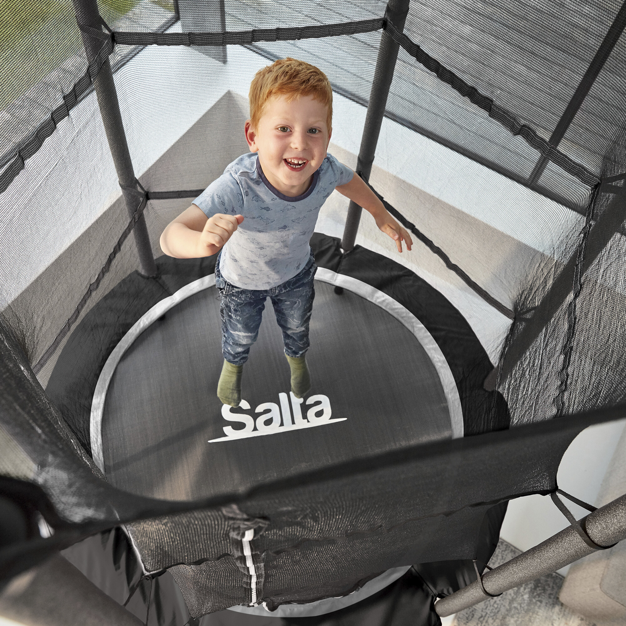 Trampolin Junior, sort inkl. sikkerhedsnet Salta