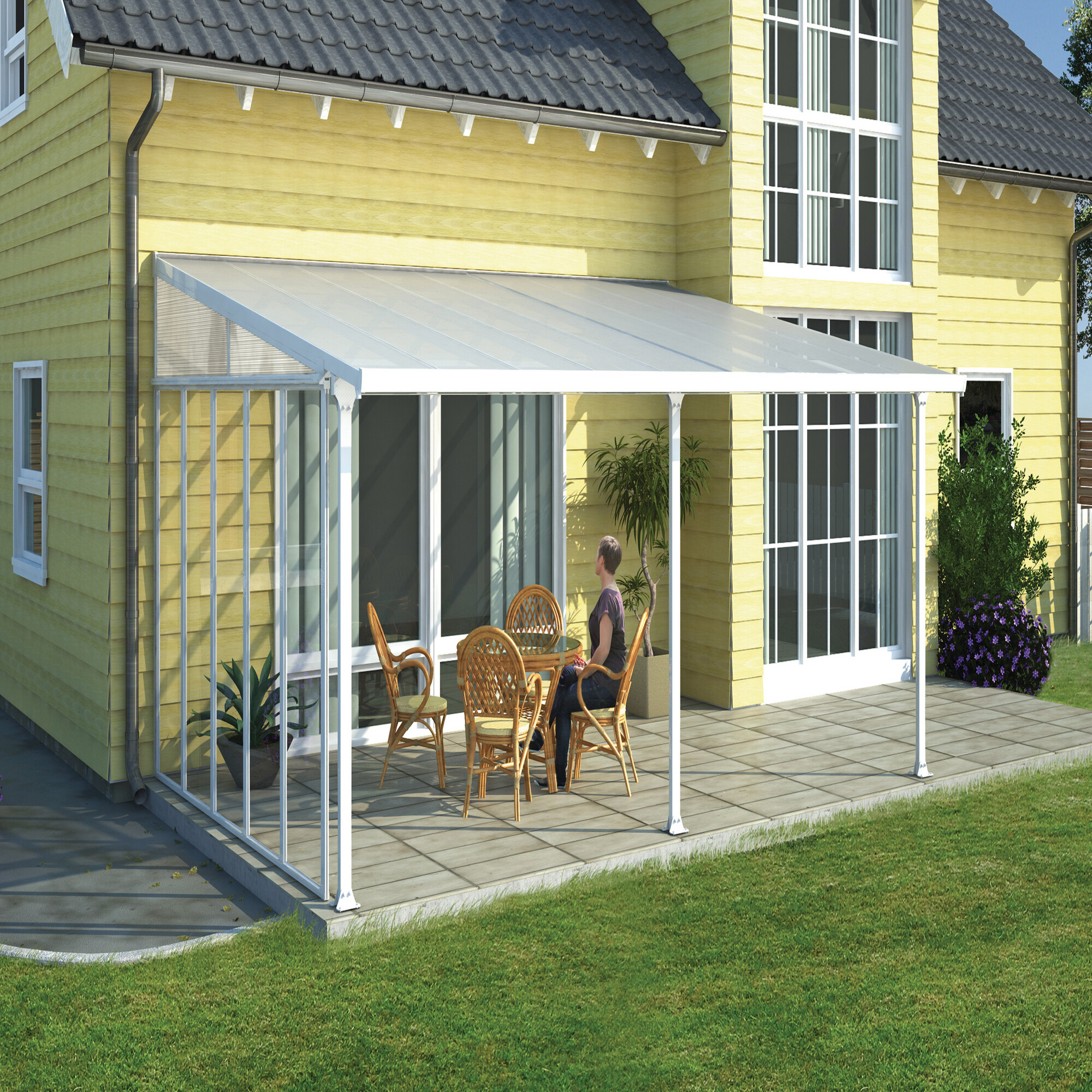 Patio cover Feria 4 x 6.06, white Palram - Canopia