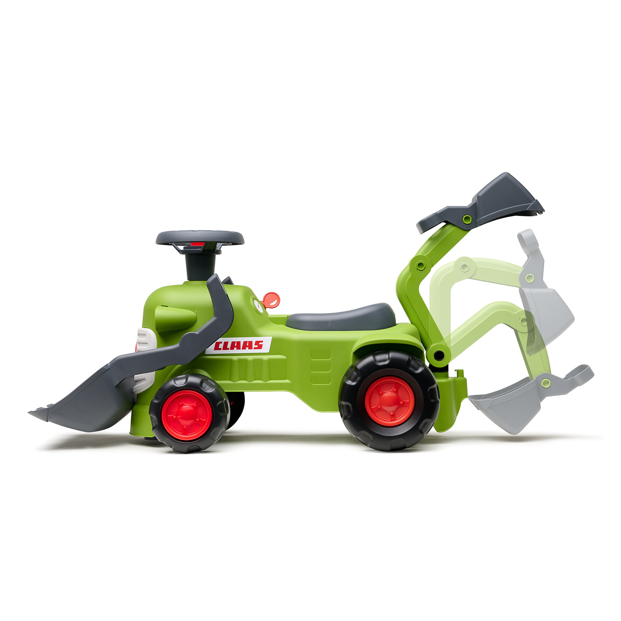 Traktor med rat, horn, og tilbehør Claas Vintage FALK