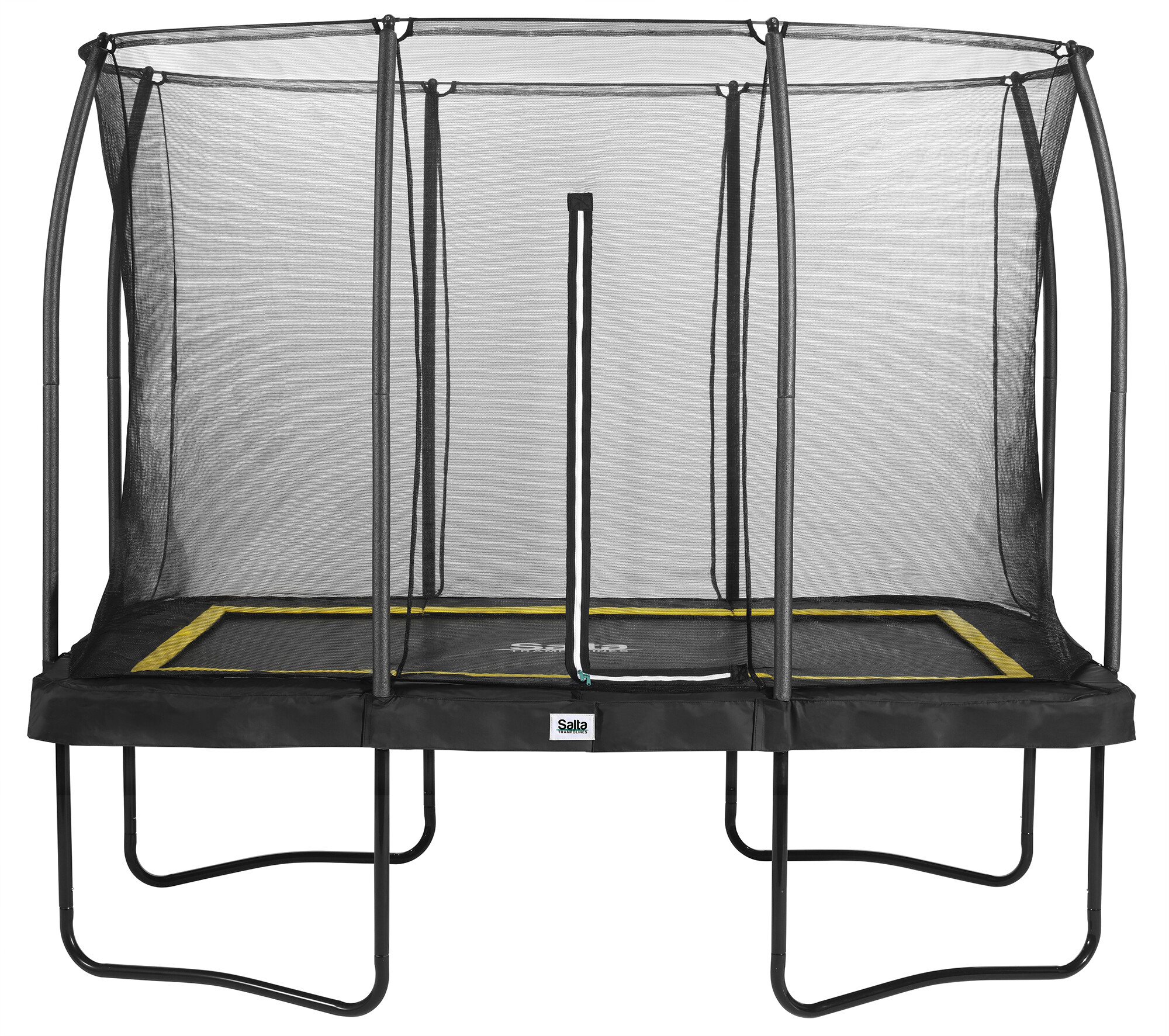 Trampolin Comfort Edition rektangulær 305 x 214 cm, sort inkl. sikkerhedsnet Salta