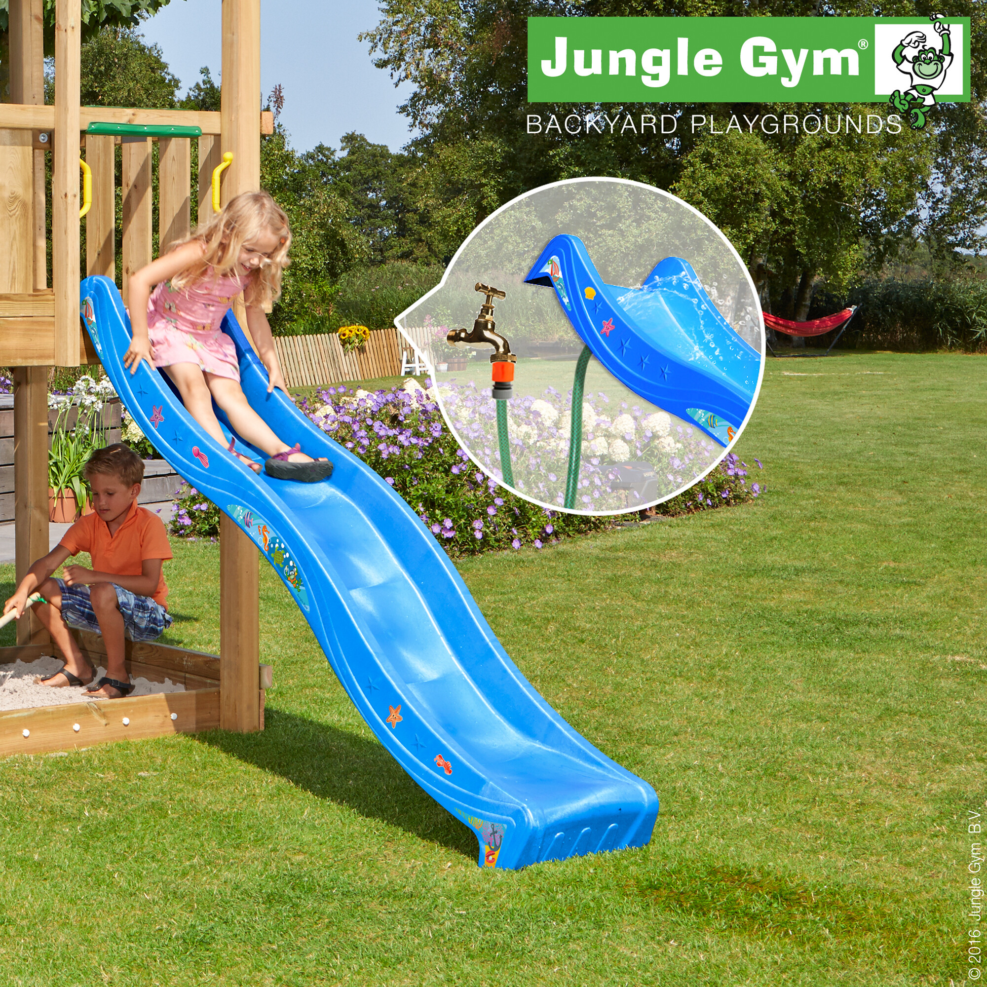 Liukumäki, sininen 220 cm Jungle Gym