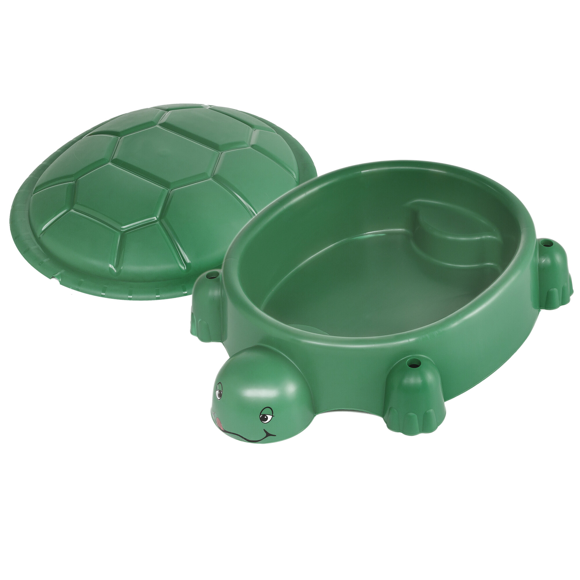 Plastic sandpit Turtle with lid PARADISO TOYS