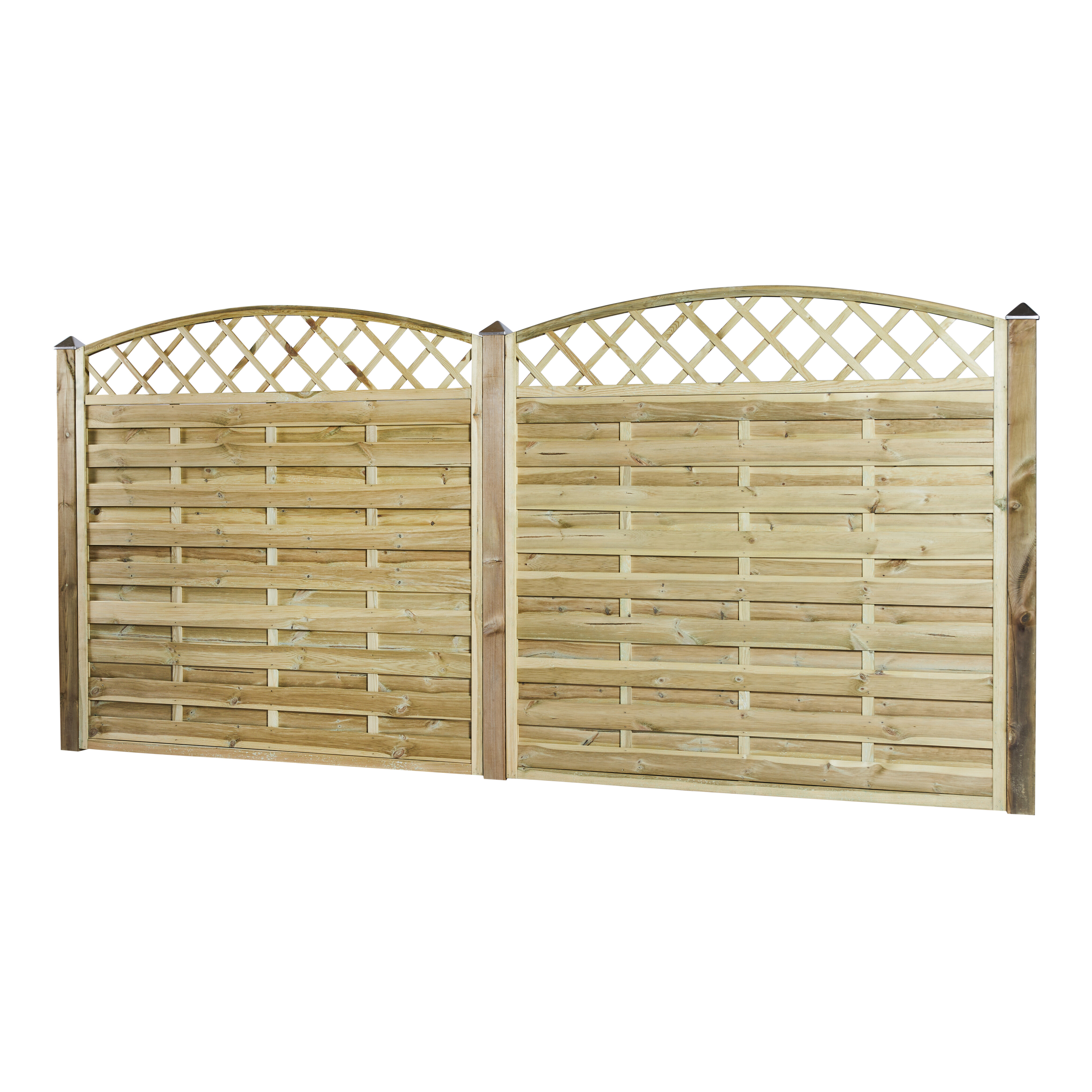Tæthegn med espalier 180 x 165/180 cm, trykimprægneret, NORDIC FENCE, SOLID