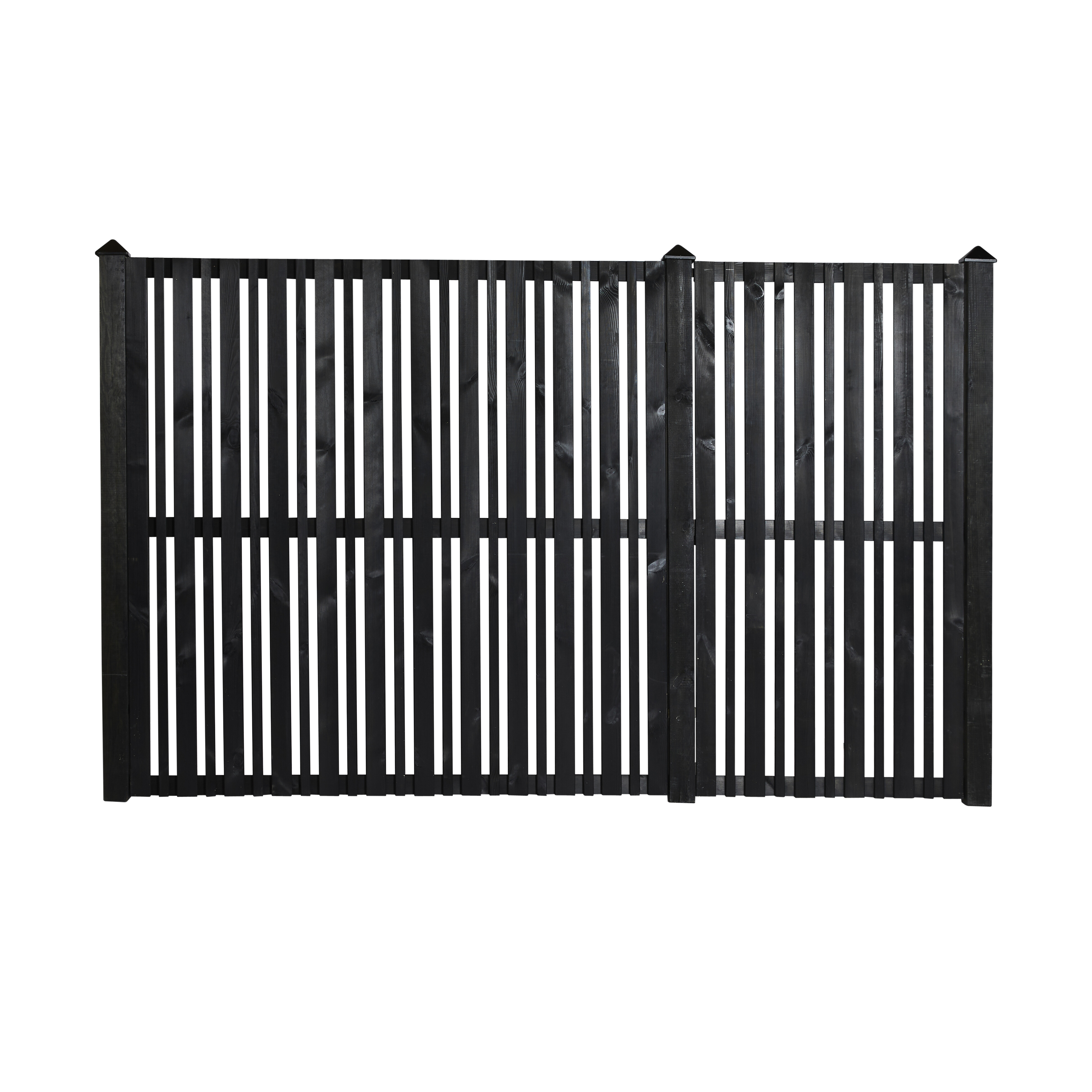 Læhegn 90 x 180 cm, sort grundmalet, NORDIC FENCE, SENSE