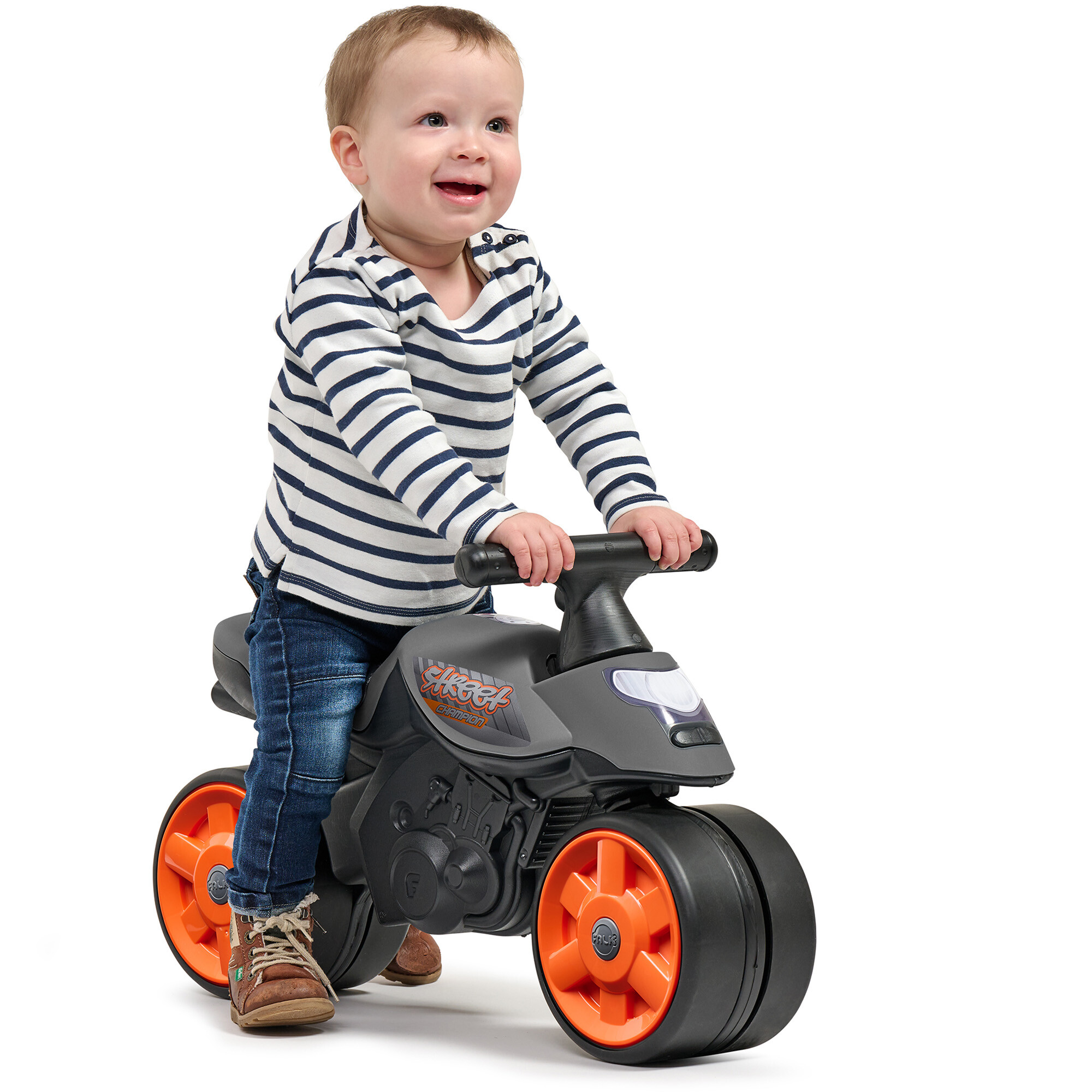 Street Champion motorcykel m/EVA hjul, sort FALK