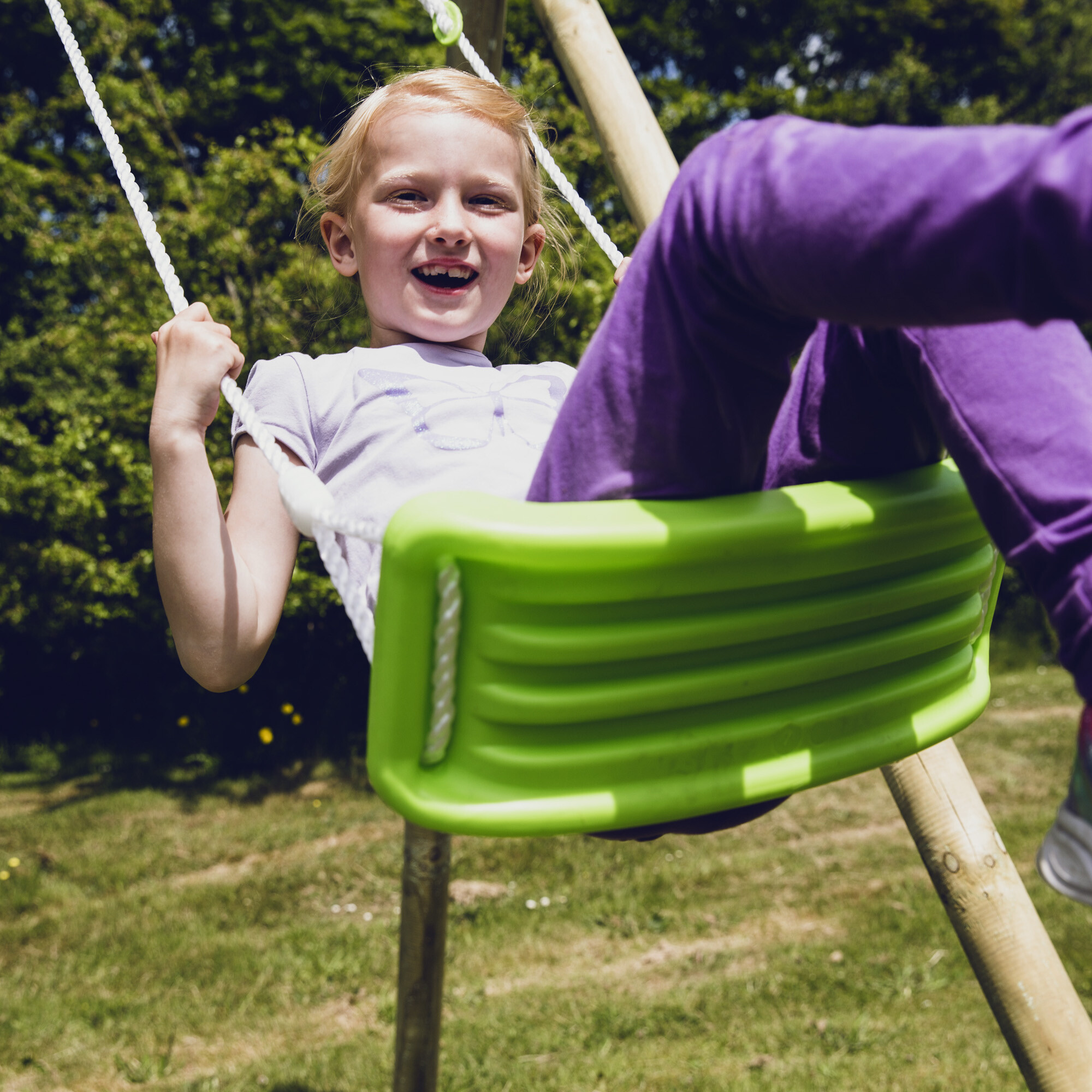 Gyngesæde med reb, lime NORDIC PLAY