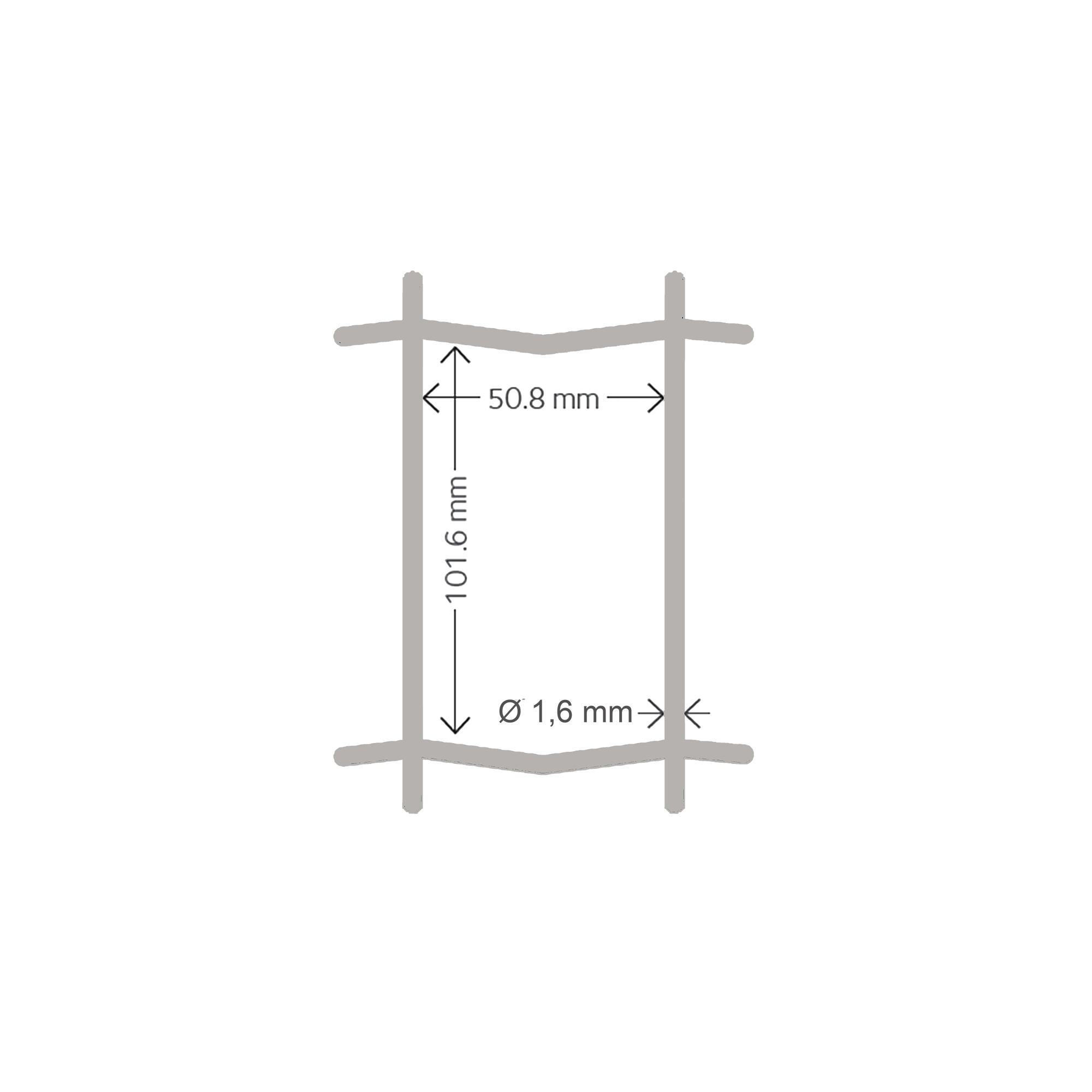 Havehegn, maske 5 x 10 cm - 60 cm x 25 meter, galvaniseret