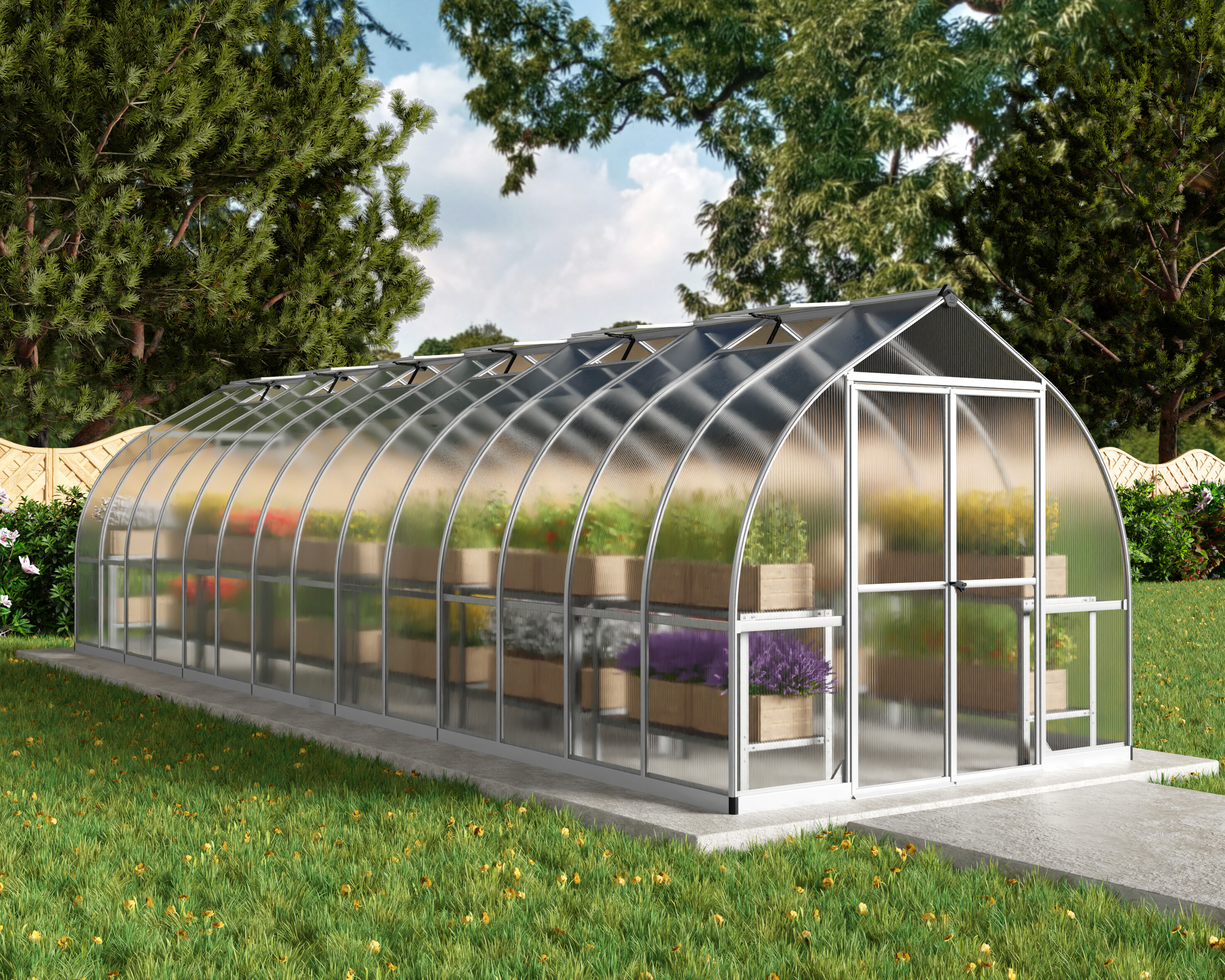 Drivhus Bella 20,6 m2 sølv Palram - Canopia
