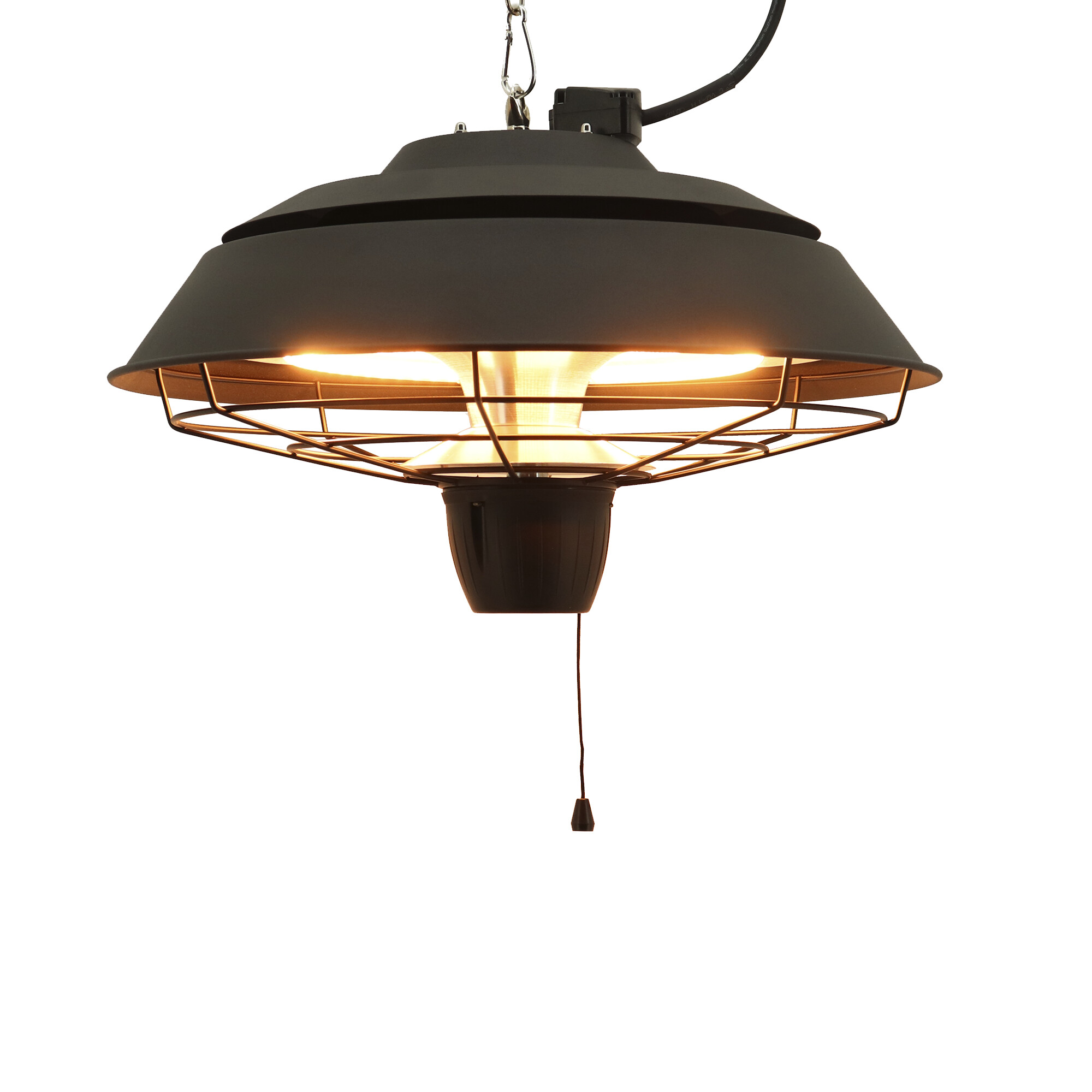 Terrassevarmer HORTUS 1500W lofthængt, sort