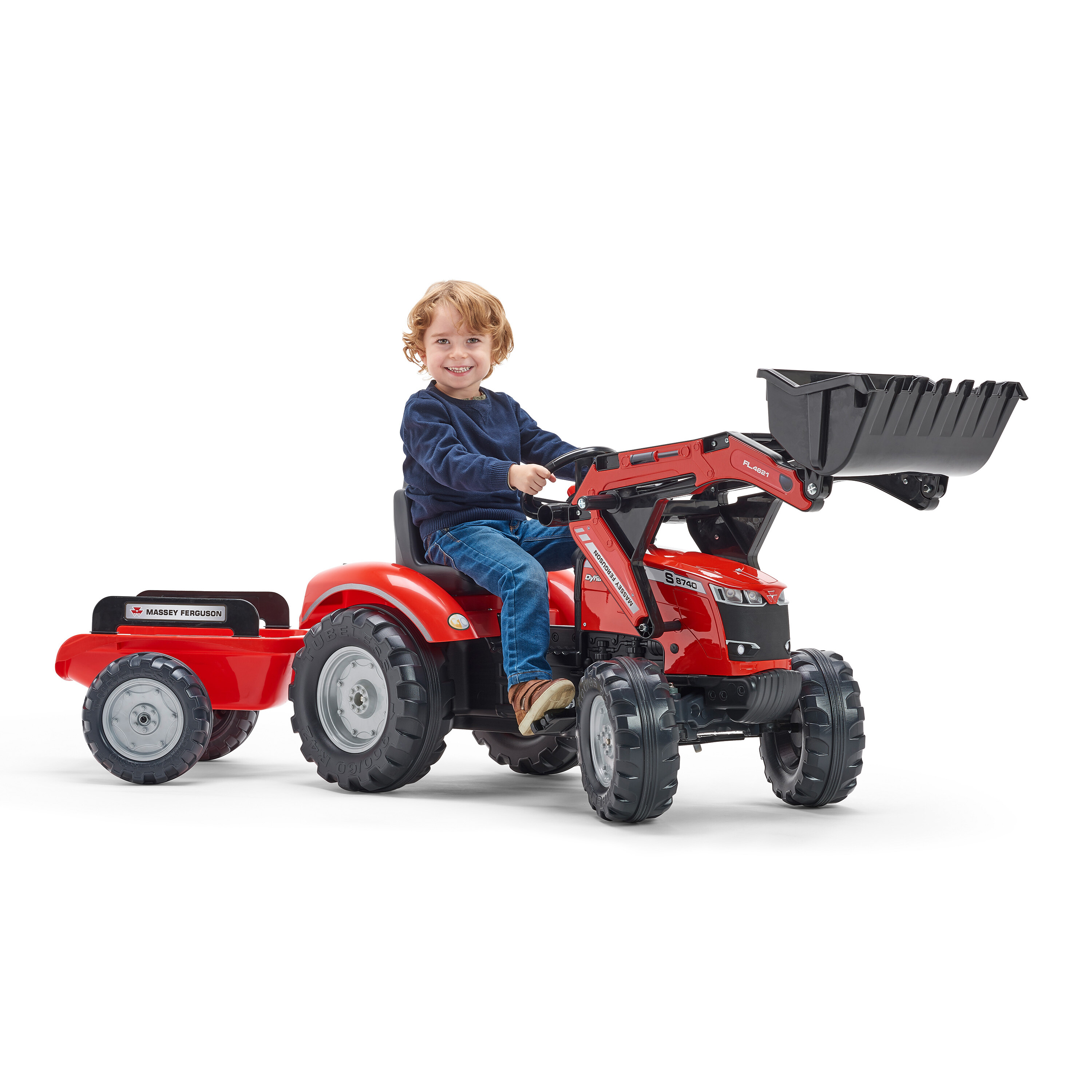 Frontlæsser med vogn FALK Massey Ferguson