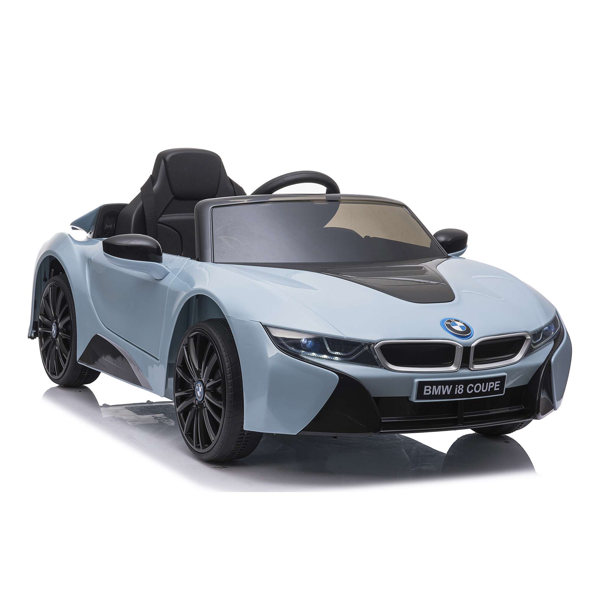 Elbil BMW I8 licens 12V med EVA hjul NORDIC PLAY