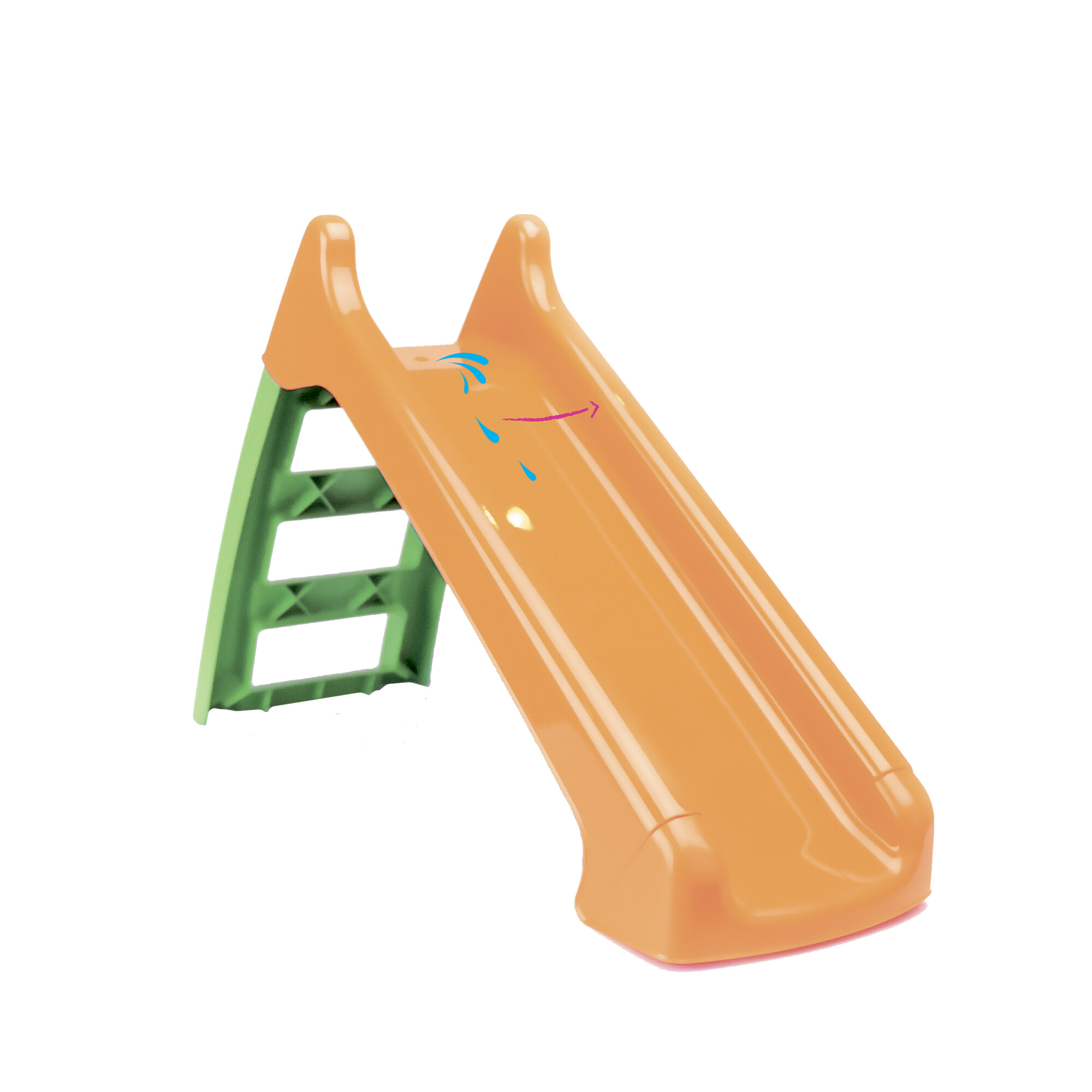 Rutschebane plast med vandtilslutning PARADISO TOYS
