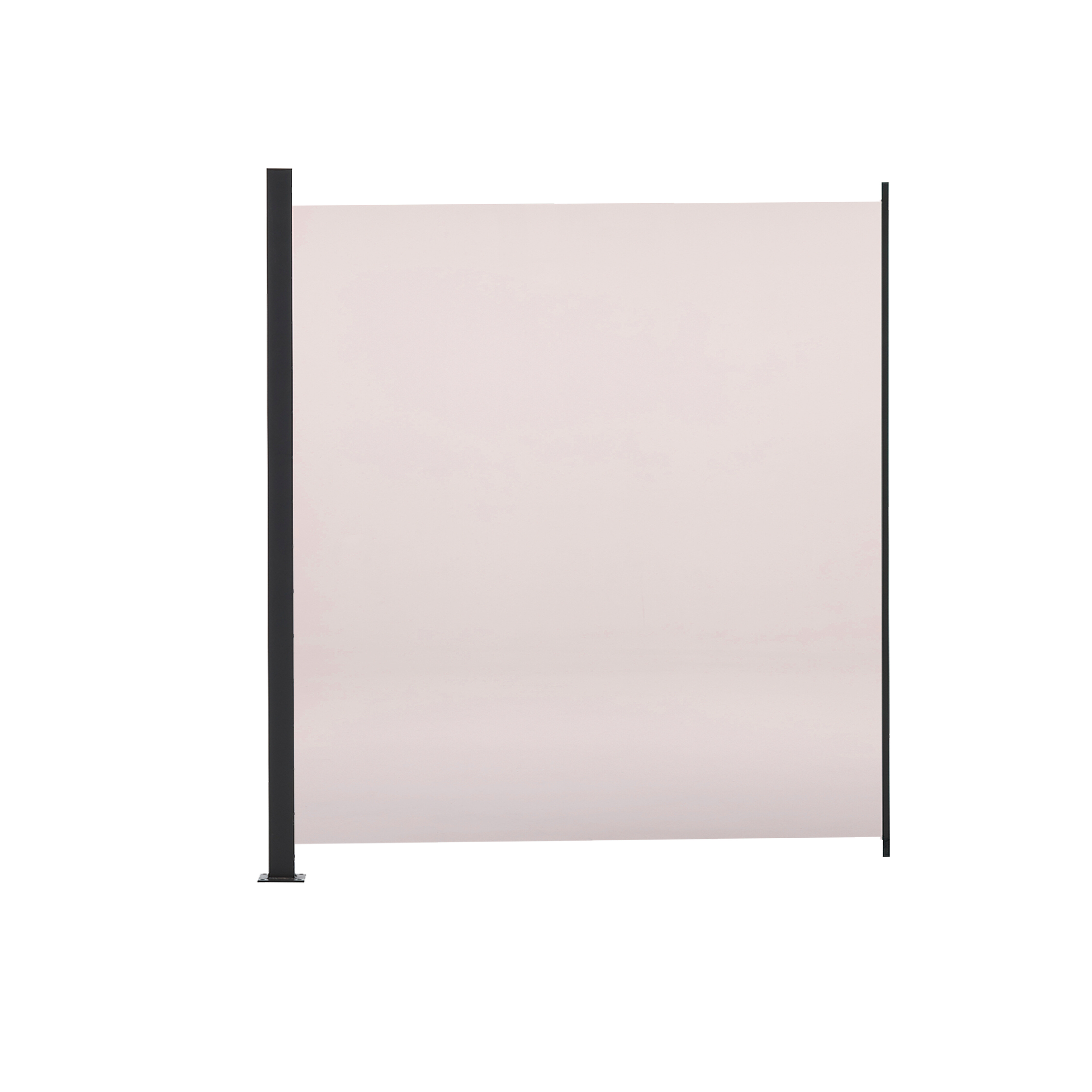 Glashegnspakke røgfarvet 100 x 100 cm 1 modul + 1 stolpe HORTUS