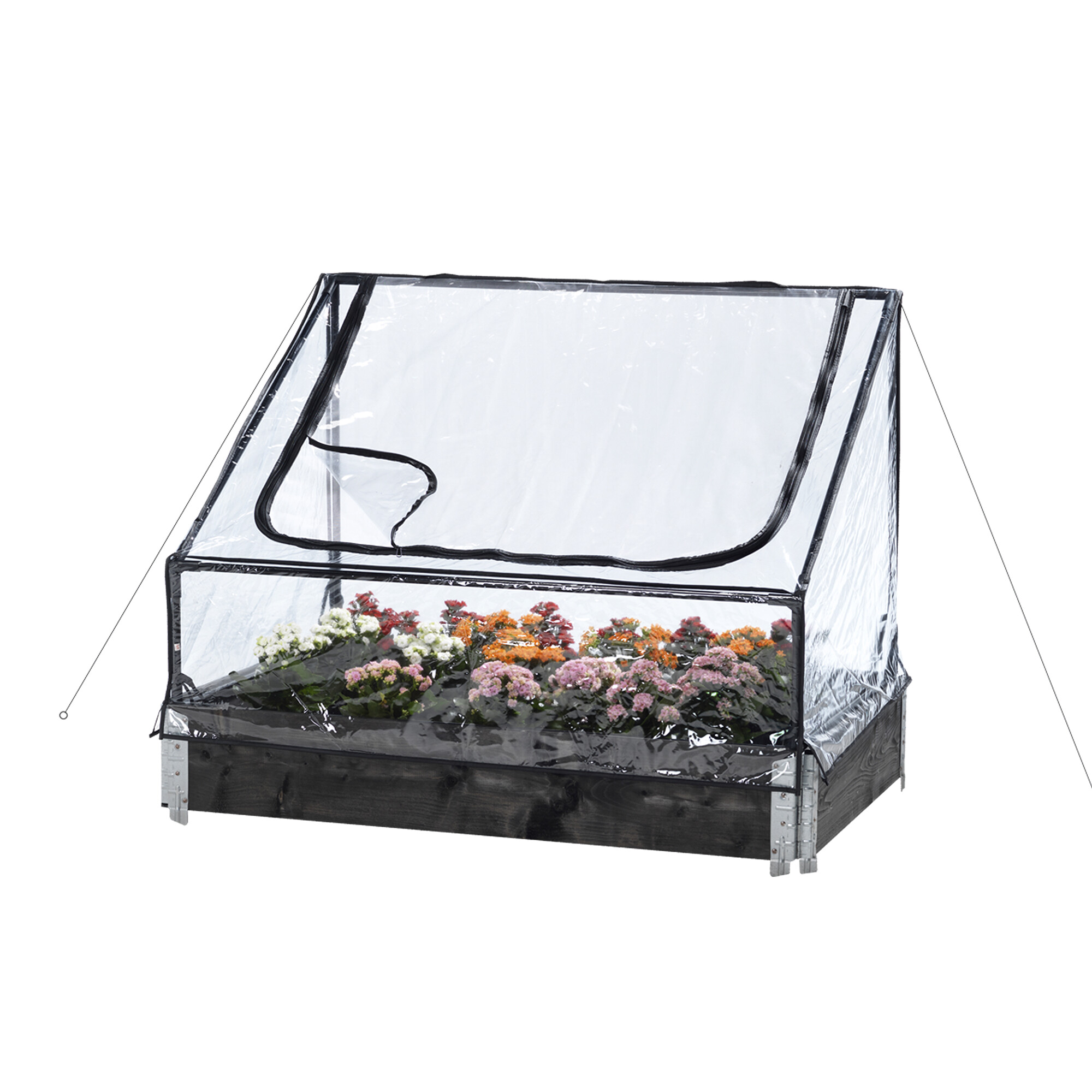 Pienoiskasvihuone kasvilavalle, 115 x 76 x 40/70 cm HORTUS
