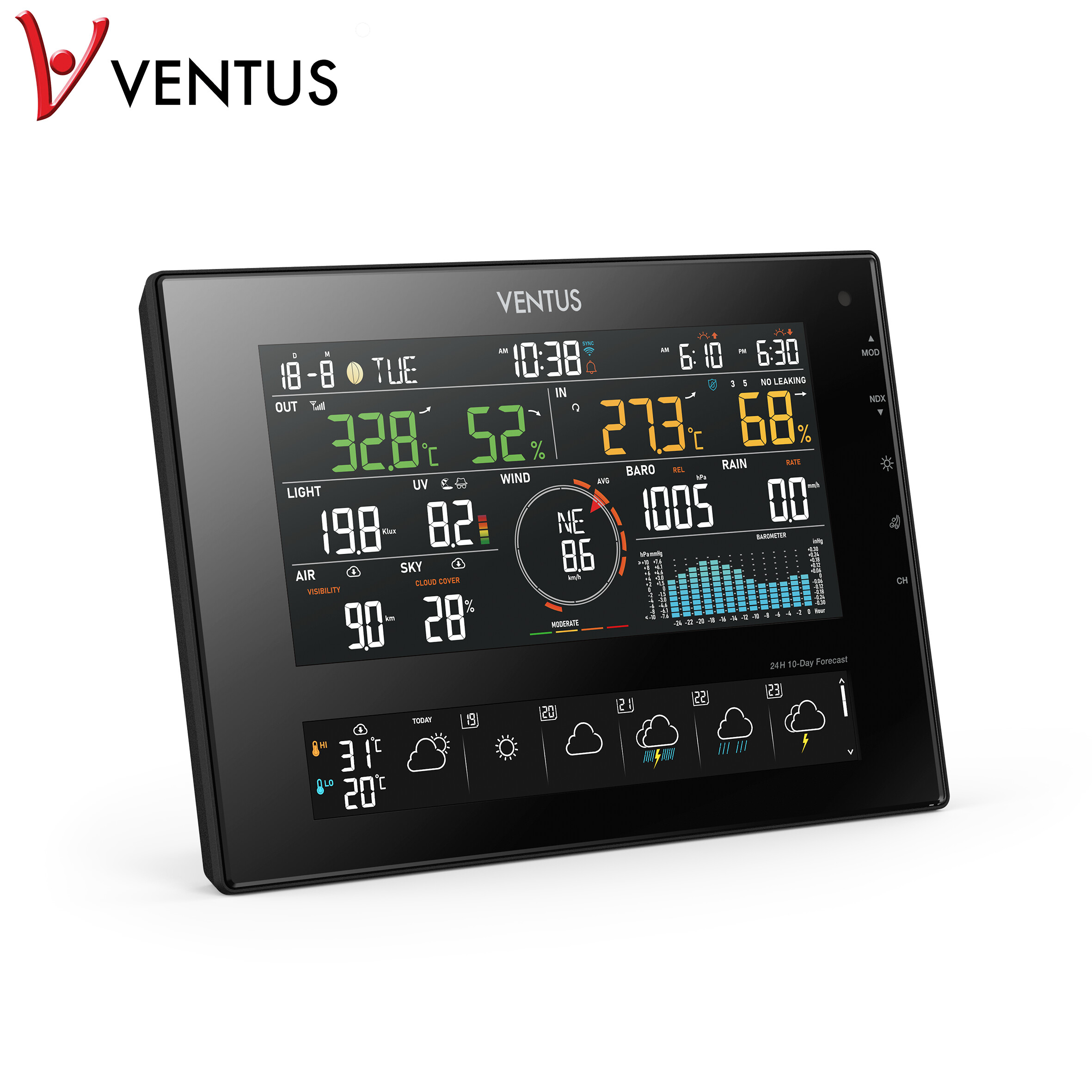 Weather station W850. WiFi, wind, rain and 10 days weather forecast VENTUS