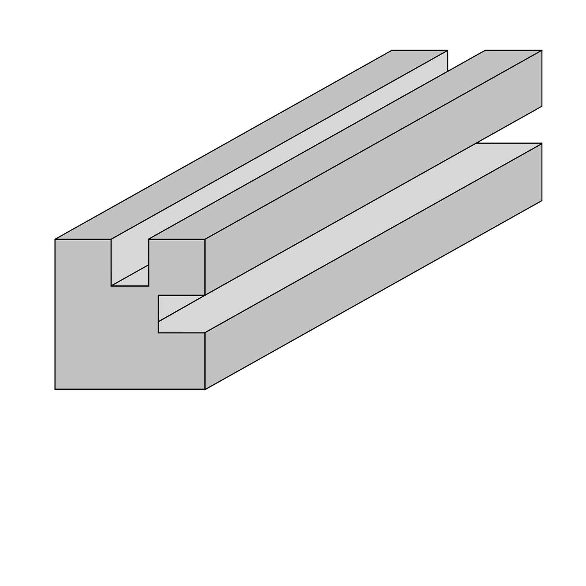 Post for profile fence corner 9 x 9 x 270 cm HORTUS