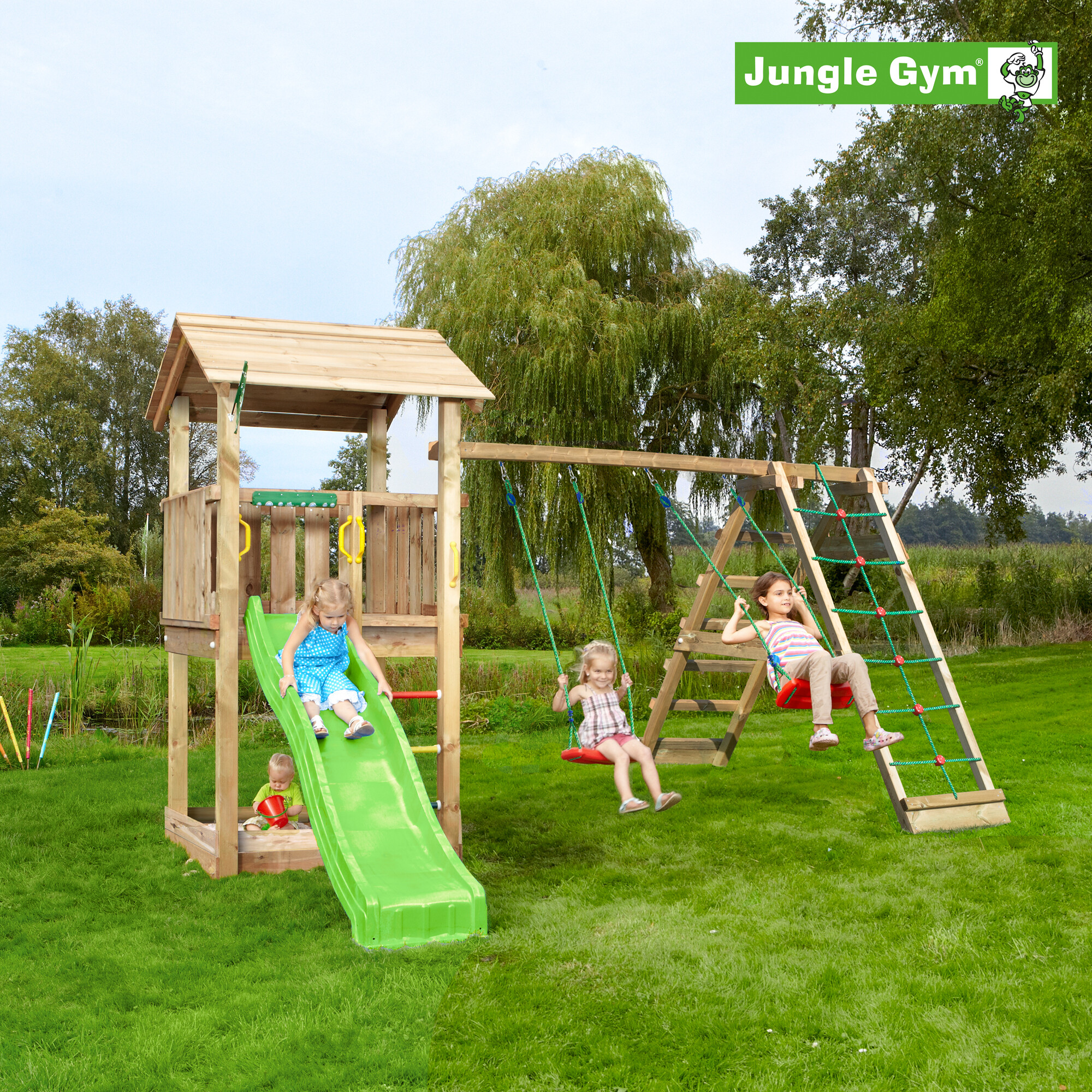 Legetårn Jungle Gym Casa 2.1, m/2-Climb Module 220 ekskl. rutschebane