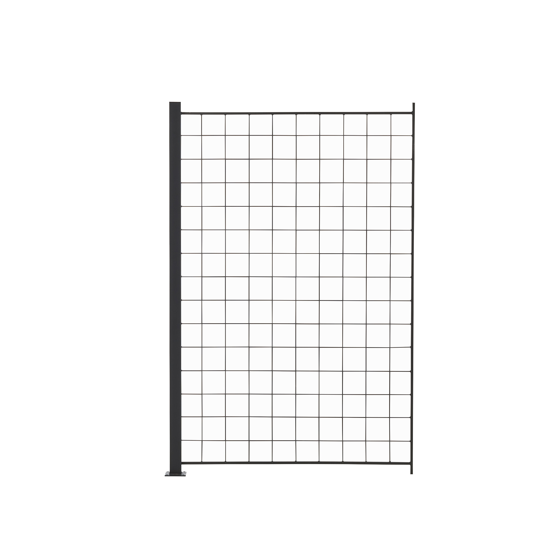 1 Tillægsfag espalier antracit grå 150 x 100 cm inkl. 1 alu stolper 158 cm