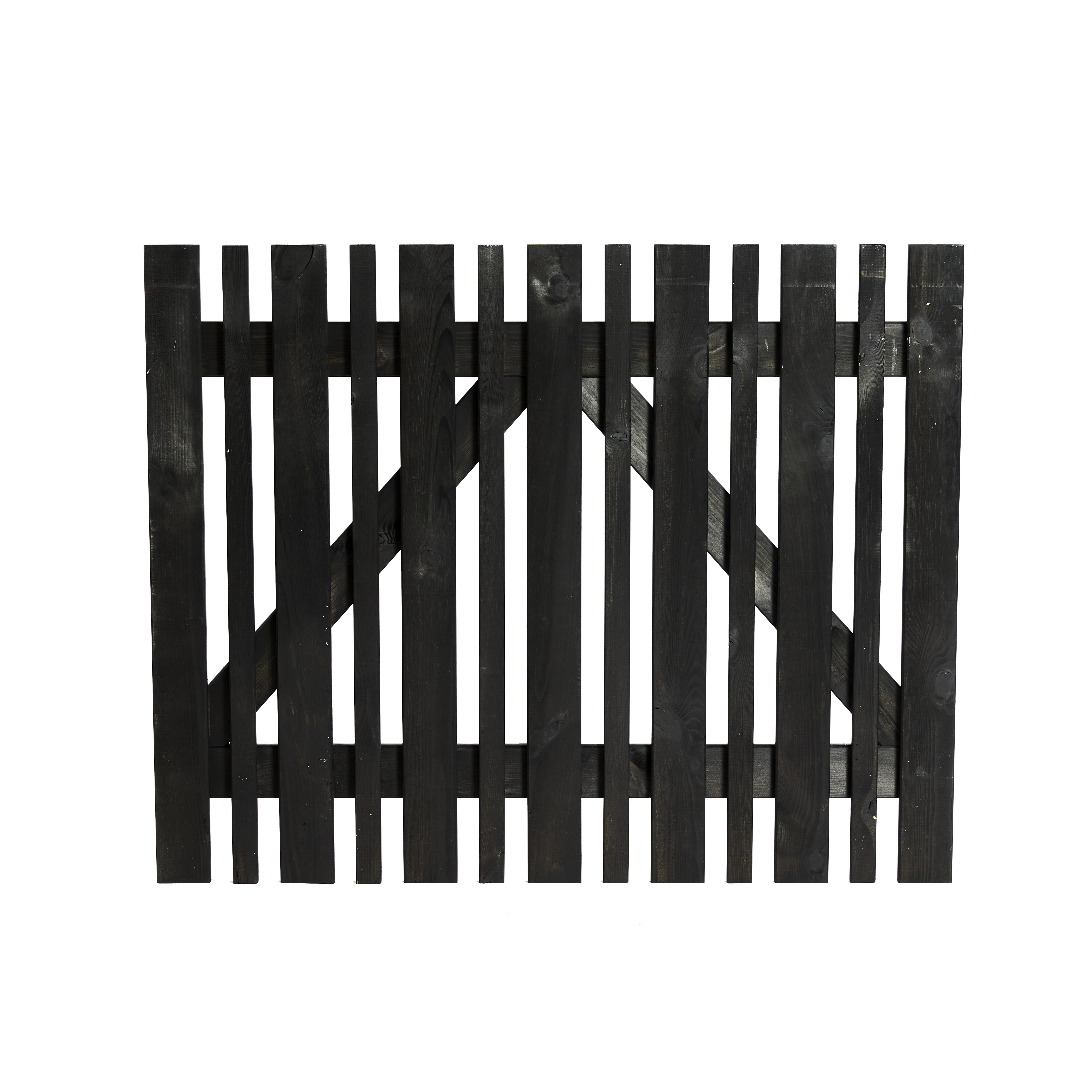 Forhave låge 100 x 80 cm, grundmalet sort, NORDIC FENCE, SENSE