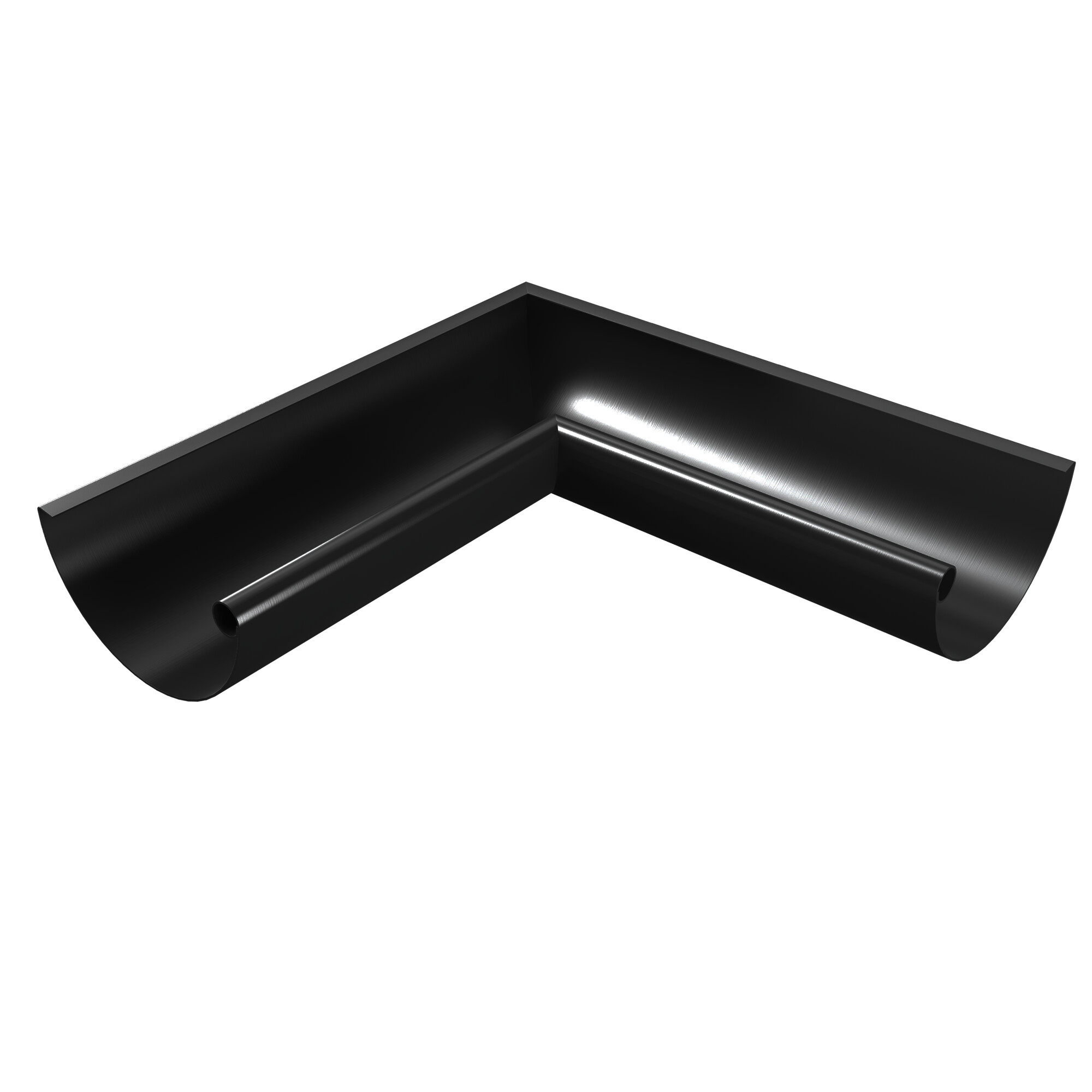 T120 indvendig hjørne 90 gr. - aluminium sort