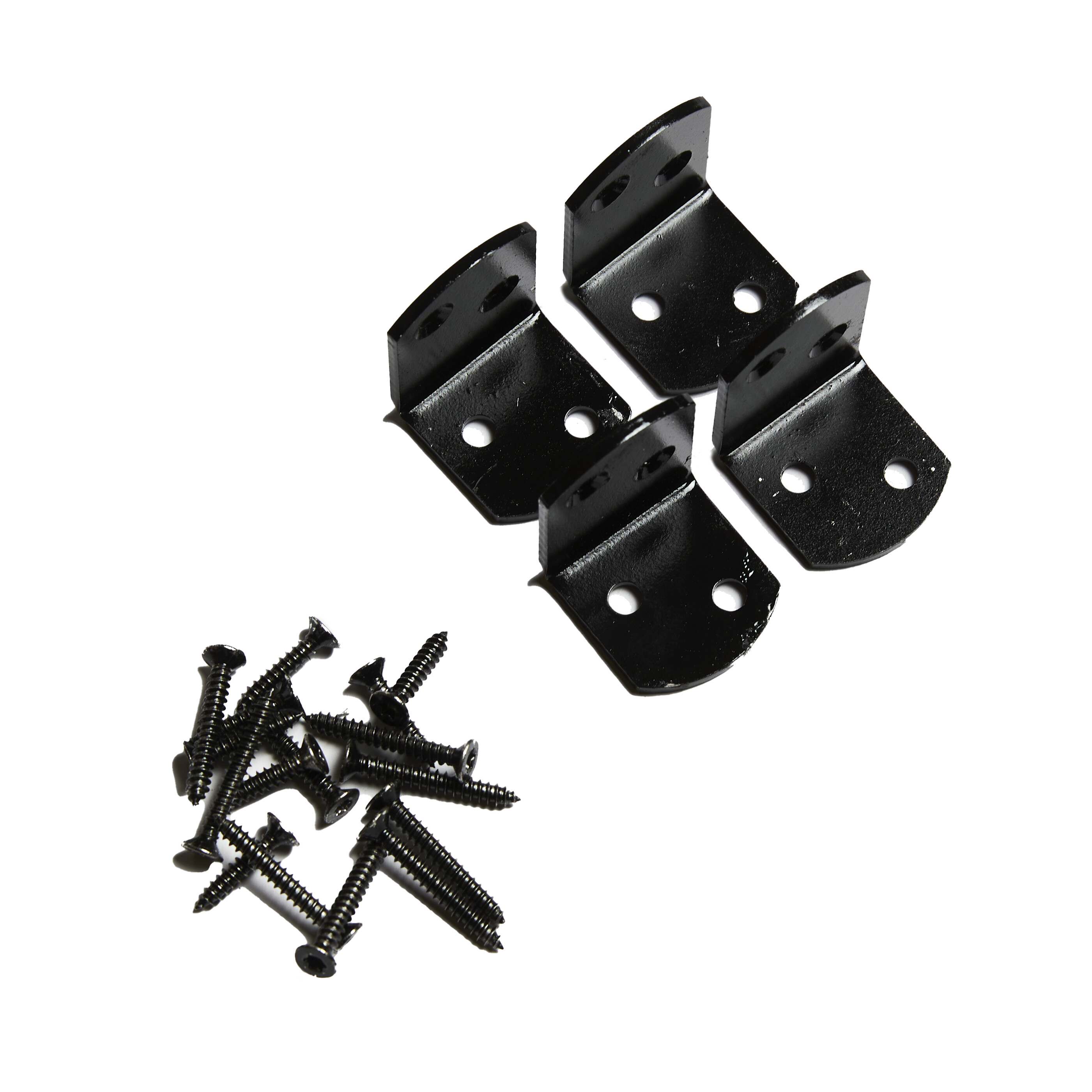 L-beslag inkl. skruer 4 stk. sort, NORDIC FENCE