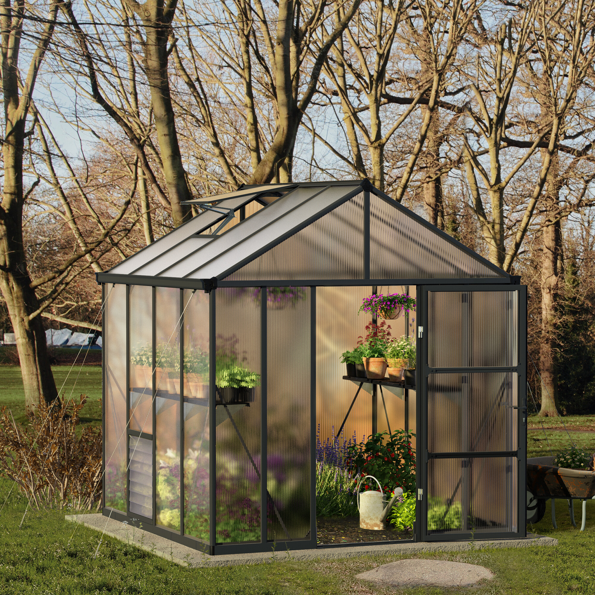 Drivhus Glory 6,2 m2 grå Palram - Canopia