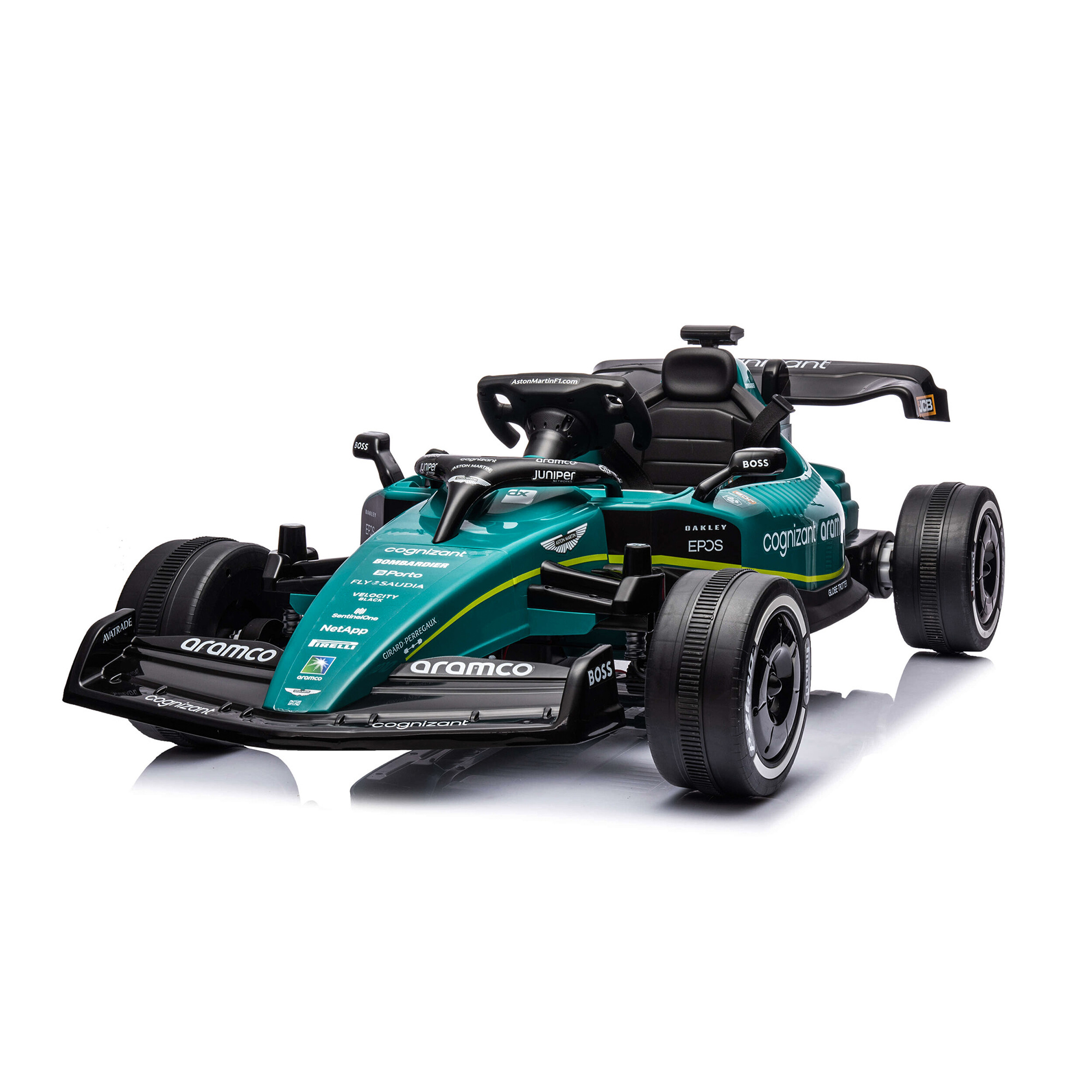 Elbil Formel 1 Aston Martin 4 x 12 motor, EVA hjul NORDIC PLAY