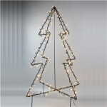 Metal juletræ 120 cm med 130 stk. LED lys.