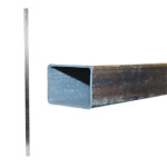 Galvaniseret stolpe med 4 huller, 250 cm