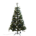 Kunstigt juletræ 210 x 142 cm mix med lys