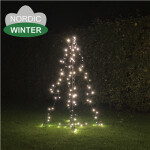 Metal juletræ 120 cm med 130 stk. LED lys.