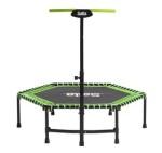 Fitness trampolin med håndtag, grøn Salta