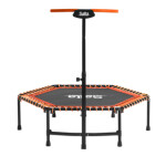 Fitness trampolin med håndtag, orange