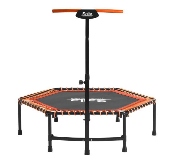 Fitness trampolin med håndtag, orange
